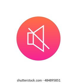 Mute sound icon vector, clip art. Also useful as logo, circle app icon, web UI element, symbol, graphic image, silhouette and illustration. Compatible with ai, cdr, jpg, png, svg, pdf and eps formats.