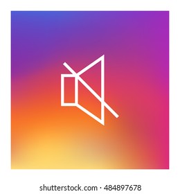 Mute sound icon vector, clip art. Also useful as logo, web UI element, symbol, graphic image, silhouette and illustration.