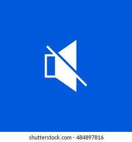Mute sound icon vector, clip art. Also useful as logo, web UI element, symbol, graphic image, silhouette and illustration.