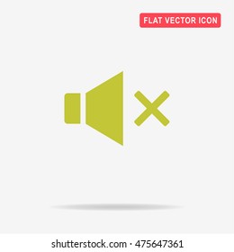 Mute sound icon. Vector concept illustration for design.
