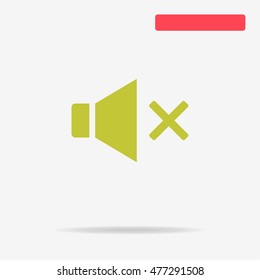 Mute sound icon. Vector concept illustration for design.
