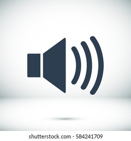 Mute sound icon, vector illustration. Flat design eps 10