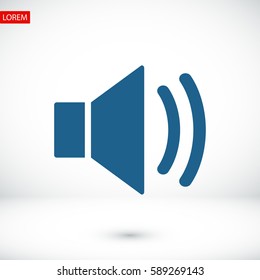 Mute sound icon, vector illustration. Flat design eps 10