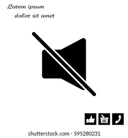 Mute sound icon. vector illustration
