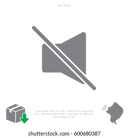 Mute sound icon. vector illustration