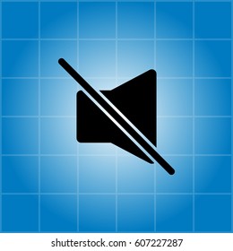 Mute sound icon. vector illustration