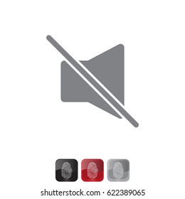 Mute sound icon. vector illustration