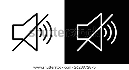 Mute sound icon vector, illustration logo template in trendy style