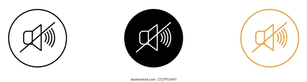 Mute sound icon vector. silent mode, volume down symbol. vector illustration.