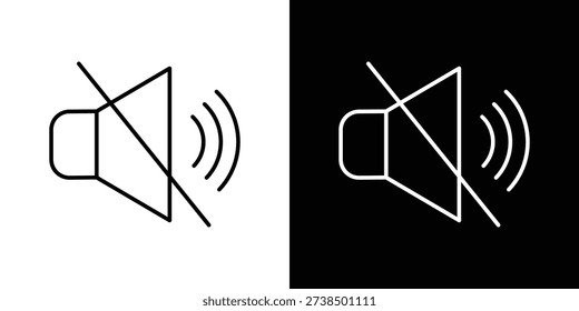 Mute sound icon vectors - high quality black style vector icons