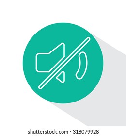 Mute sound line icon