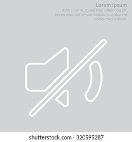 Mute sound line icon