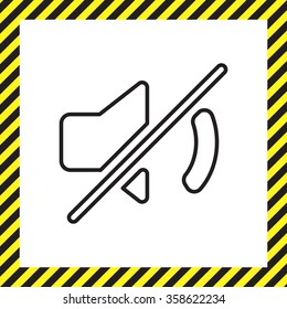 Mute sound line icon