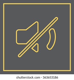 Mute sound line icon