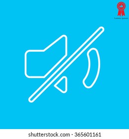 Mute sound line icon