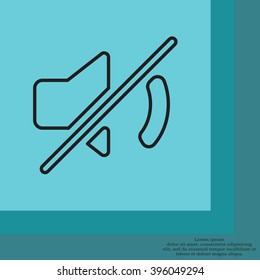 Mute sound line icon