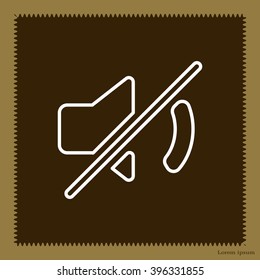 Mute sound line icon