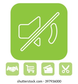 Mute sound line icon