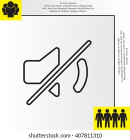 Mute sound line icon