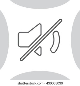Mute sound line icon