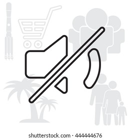 Mute sound line icon