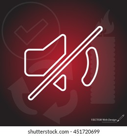 Mute sound line icon