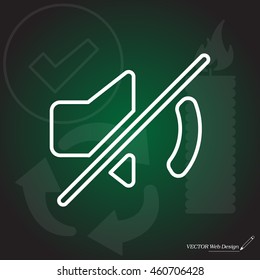 Mute sound line icon