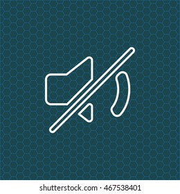 Mute sound line icon