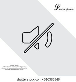 Mute sound line icon