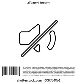Mute sound line icon