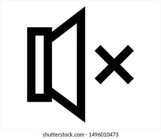 mute sound line icon vectors eps10