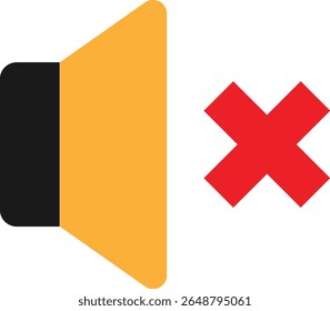 Ativar Mudo do Ícone Silencioso Vetor Ilustração Plana