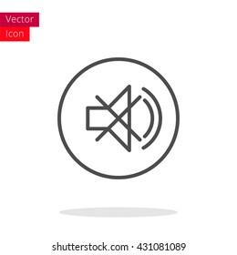 Mute Sound Thin Line Icon