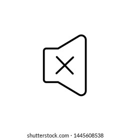 Mute sound Vector icon 10 EPS