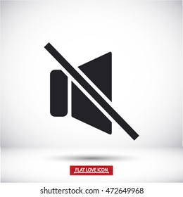 Icono del vector de sonido silenciado 10 EPS