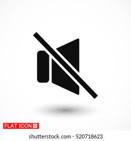 Mute sound Vector icon 10 EPS