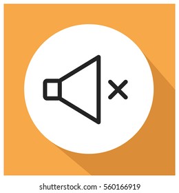 Mute sound vector icon