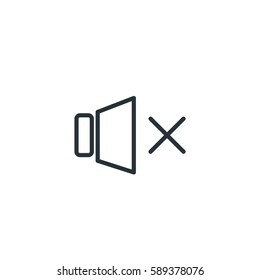 Mute sound vector icon