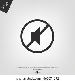 Mute sound vector icon