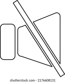 Mute sound Vector icon illustration on white background..eps
