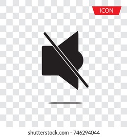 Mute sound Vector icon , sound off icon vector isolated on background.