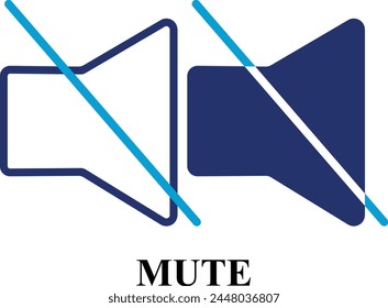 Mute, Sound, Vibrate web icons in line and fill style. Set of high quality Information technology signs for web and mobile app. Colorful Editable icon set of IT and Gadgets.