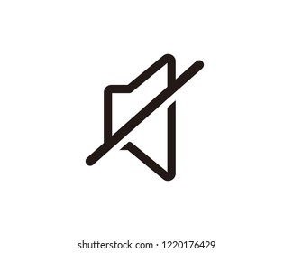 Mute speaker icon