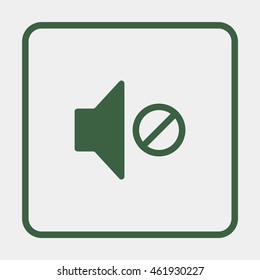 Mute speaker icon.