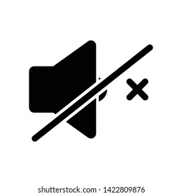 Mute speaker icon flat vector illustration design isolated on white background