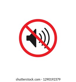 Mute speaker icon graphic design template vector isolated