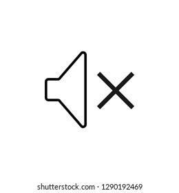 Mute speaker icon graphic design template vector isolated