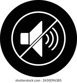 Mute Speaker Icon – No Audio Symbol