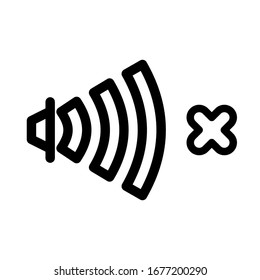 Mute speaker icon set. Vector graphic illustration. Suitable for website design, logo, app, template, and ui