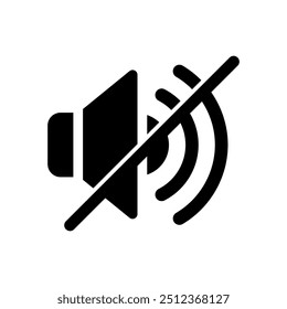 Mute speaker icon. Sound or specier illustration vectors and notifications for notifications and smartphones. on a blank background and can be edited again.